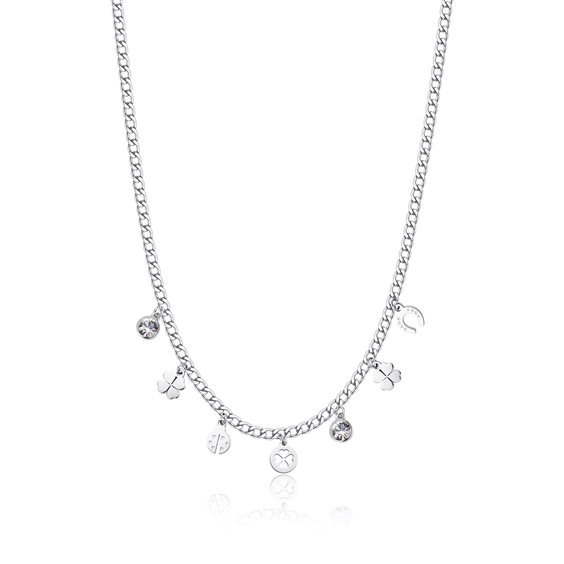 Collana Sagapo Donna Message in Acciaio Cristallo SSG03 - SSG03
